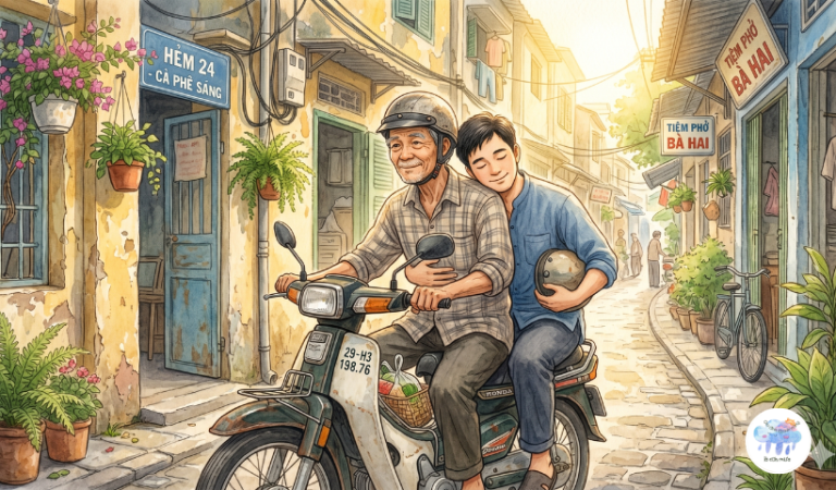 CHIẾC XE CÀ TÀNG VÀ CÁI ÔM SAU LƯNG BỐ