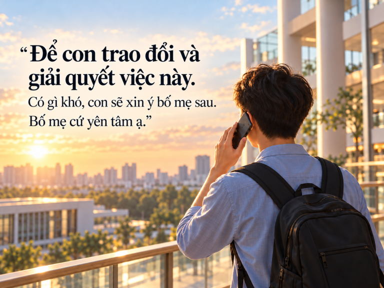 Một câu nói, chợt thấy con đã lớn